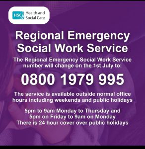 New Regional Emergency Social Work Service Tel Number