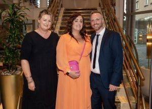 Jenni & Paul, Excellence in Foster Care Award with Eimear Hanna, Head of Service, Belfast